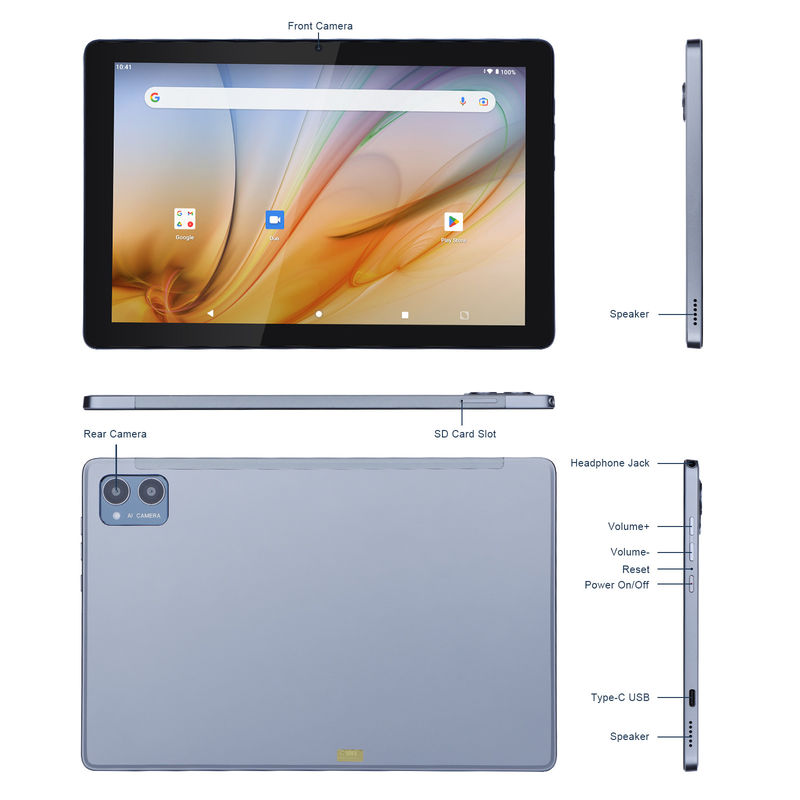 C Idea Εκπαιδευτικό Ταμπλέτ Για Σπουδαστές Android 12 Tablet 10 ιντσών Με Google Play 64GB ROM 3GB RAM 128GB