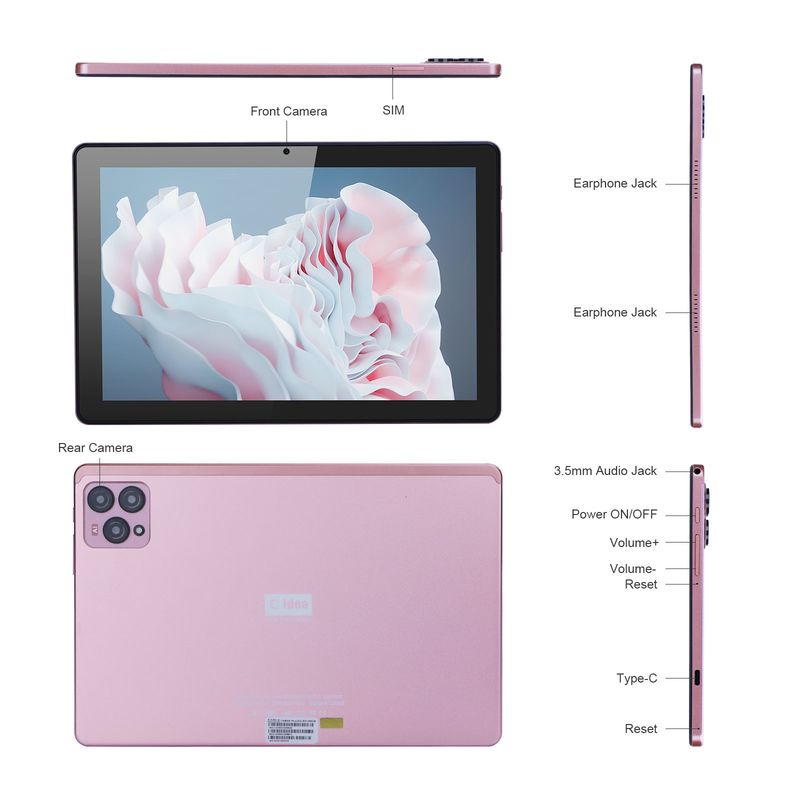 C ιδέα 8GB RAM 10 Inch Tablet PC 256GB ROM TF 256GB Επεκτάσιμη 1280×800 IPS Ηθόνη 10000mAh μπαταρία CM 8000plus