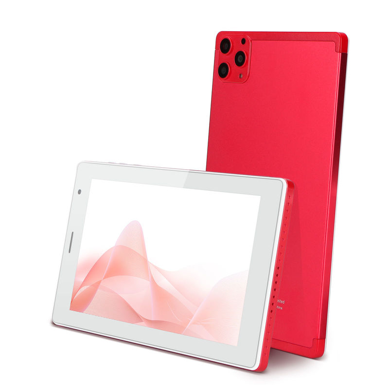 C ιδέα 7 ιντσών Tablet PC 8GB RAM 512GB ROM Quad Core Processor Διπλή κάμερα WiFi / BT για εφήβους με θήκη CM513 (κόκκινο)