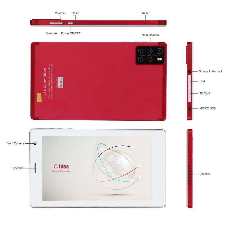 C Idea 10 ιντσών Tablet PC Android 12 1280x800 Αντιδραστικό πλήκτρο αφής και πένας CM8000plus