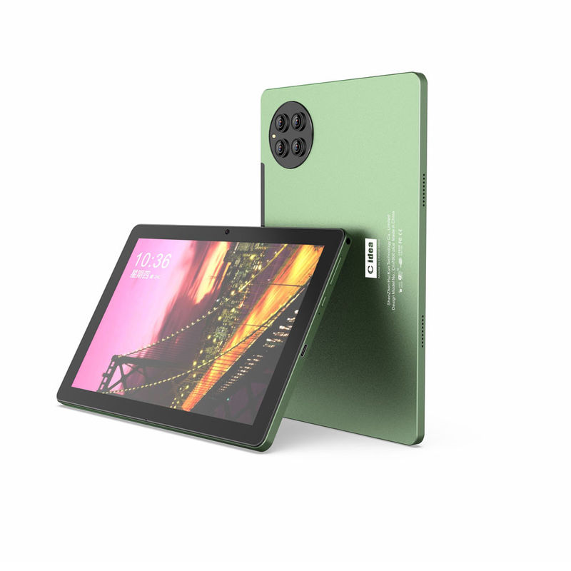 C ιδέα Android Tablet Πράσινο 10 ιντσών 8MP + 13MP Κάμερες 8GB RAM Ενήλικες Πίνακα παιχνιδιών CM7800
