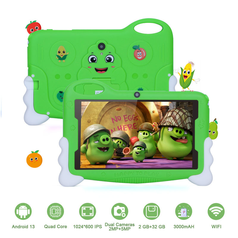 C ιδέα Παιδιά Φοιτητής Σπουδαστικό Tablet 7 ίντσες Cute Long Battery Life 32GB Αποθήκευση 2MP + 5MP Διπλές κάμερες CM90 Πράσινο