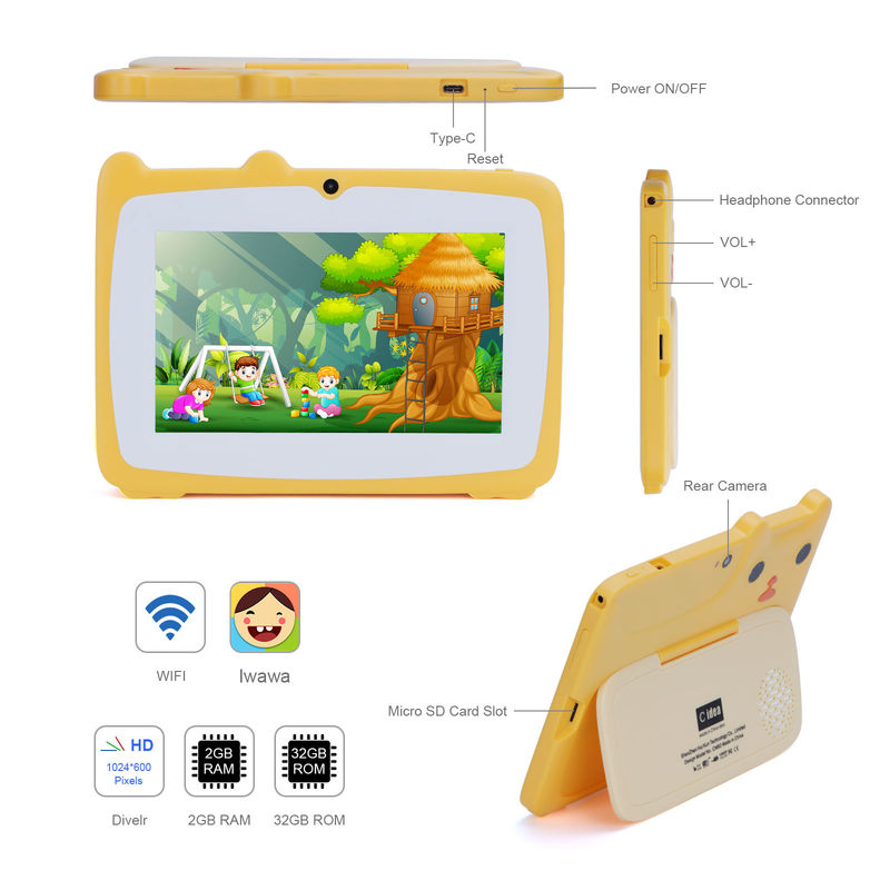 C Idea 7 ιντσών Tablet για παιδιά με θήκη απόδειξης 2GB + 32GB Google Play Tablet Kidspad CM82