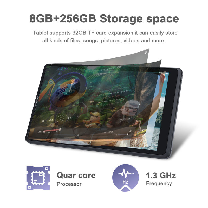 C ιδέα Ενήλικες Μαύρο Android 8 ιντσών Tablet PC CM835 MTK Chip 256GB Μεγάλη αποθήκευση Υποστηρίζει GPS