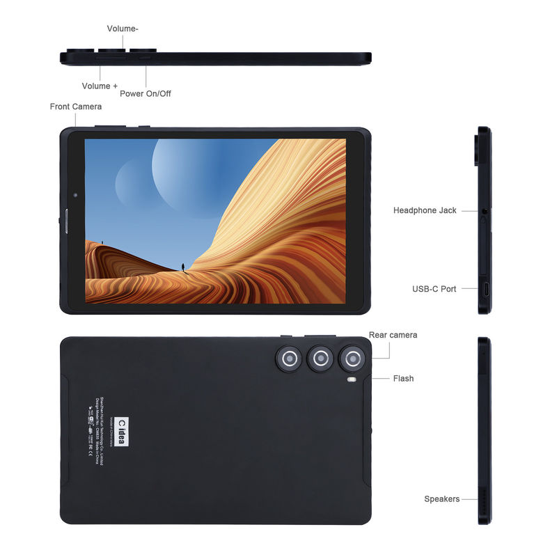C ιδέα Ενήλικες Μαύρο Android 8 ιντσών Tablet PC CM835 MTK Chip 256GB Μεγάλη αποθήκευση Υποστηρίζει GPS