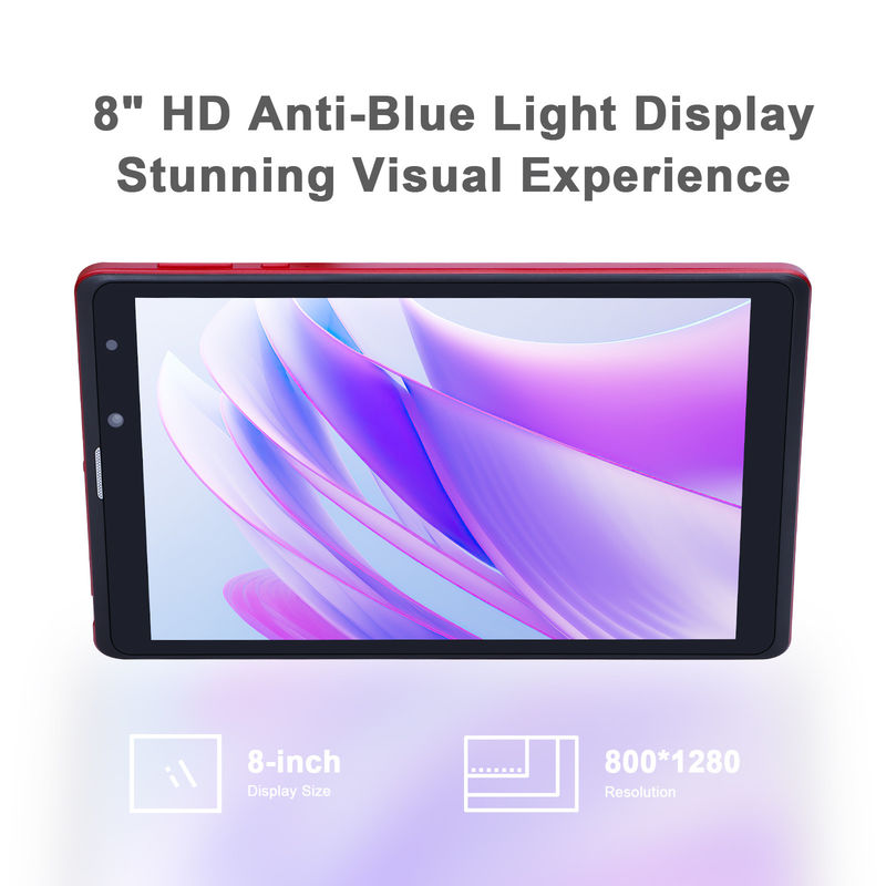 C ιδέα Android 8 ιντσών Tablet PC 256GB Μεγάλη χωρητικότητα Αποθήκευση 5MP + 8MP Κάμερες 8000mAh διάρκεια ζωής της μπαταρίας ανάγνωση CM835 Κόκκινο