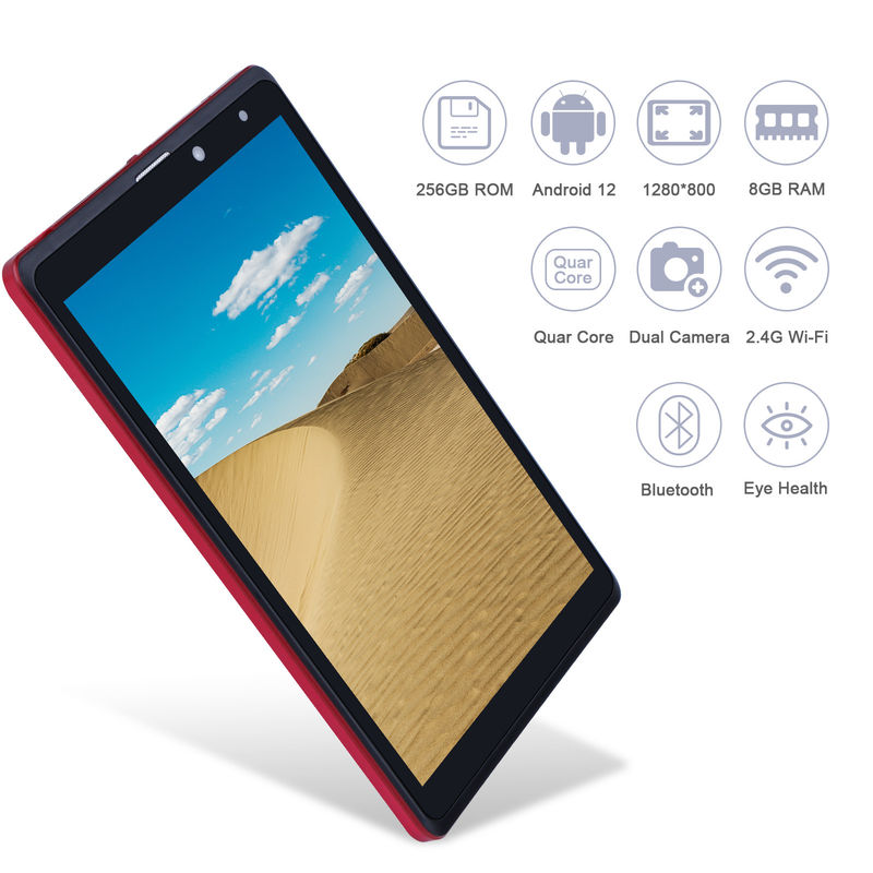C ιδέα Android 8 ιντσών Tablet PC 256GB Μεγάλη χωρητικότητα Αποθήκευση 5MP + 8MP Κάμερες 8000mAh διάρκεια ζωής της μπαταρίας ανάγνωση CM835 Κόκκινο