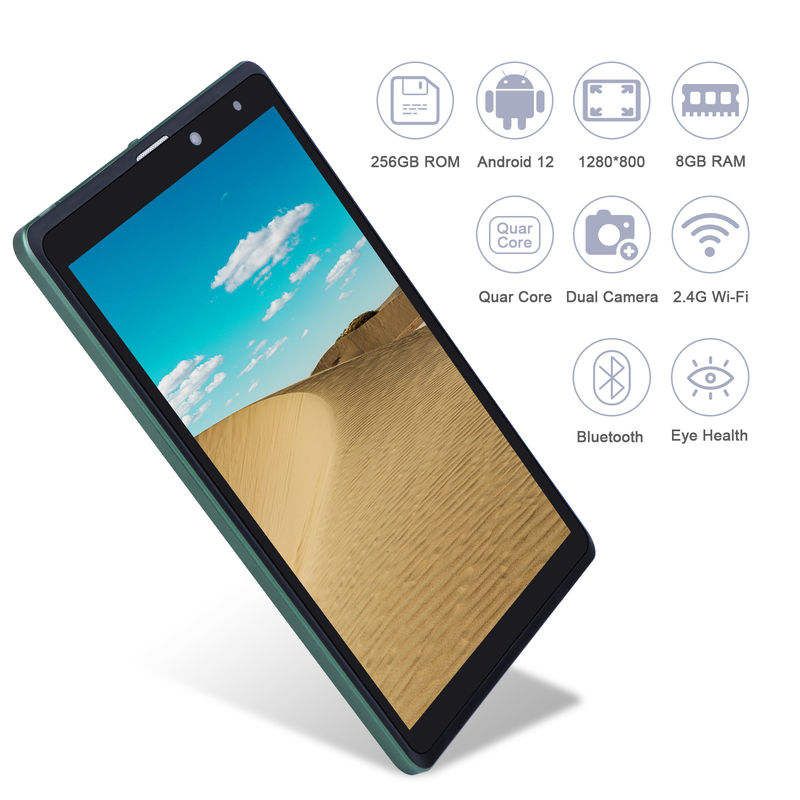 Σιμ υποστήριξη πράσινο Tablet PC 8GB RAM 256GB ROM 800x1280 IPS HD Εικονίδιο Δείκτη Tablet Με Κεφάλαιο CM835