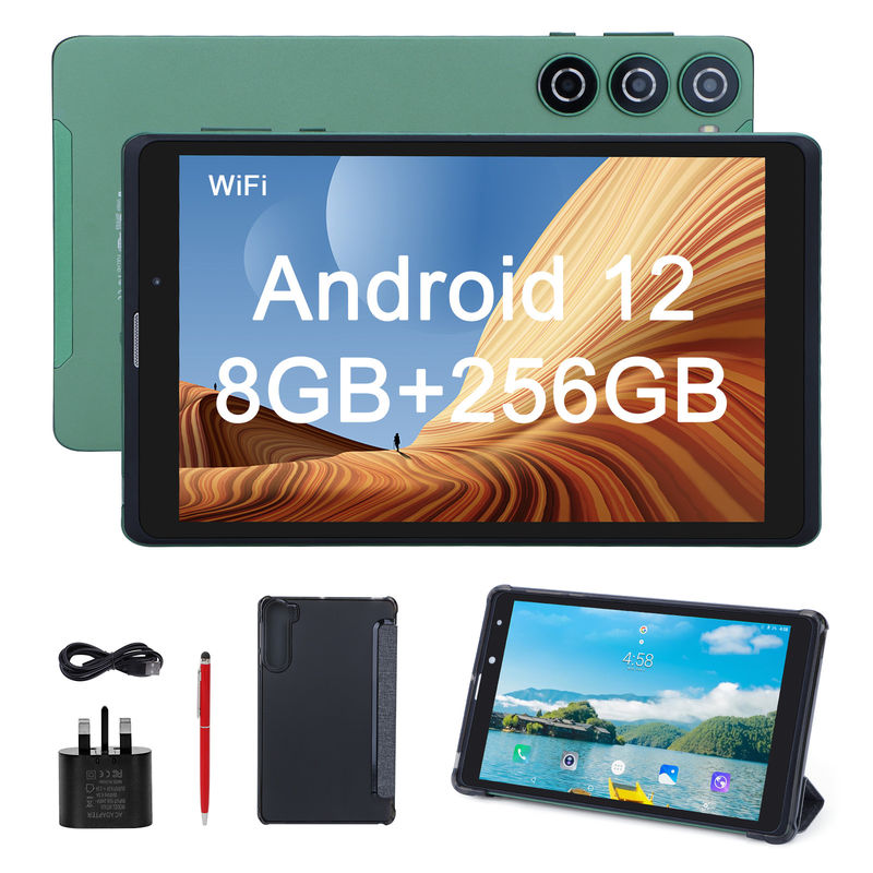 Σιμ υποστήριξη πράσινο Tablet PC 8GB RAM 256GB ROM 800x1280 IPS HD Εικονίδιο Δείκτη Tablet Με Κεφάλαιο CM835