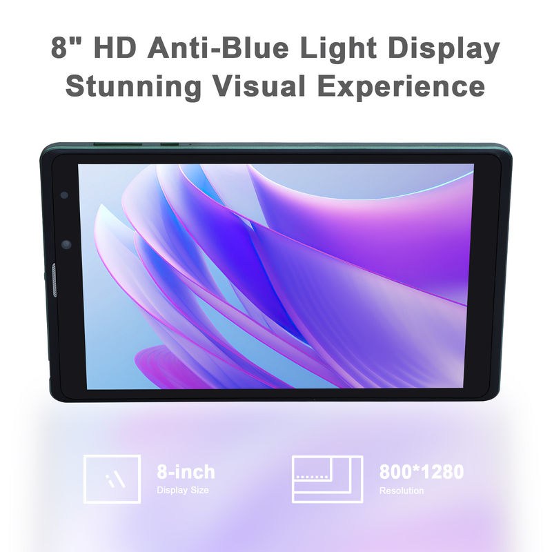 Σιμ υποστήριξη πράσινο Tablet PC 8GB RAM 256GB ROM 800x1280 IPS HD Εικονίδιο Δείκτη Tablet Με Κεφάλαιο CM835