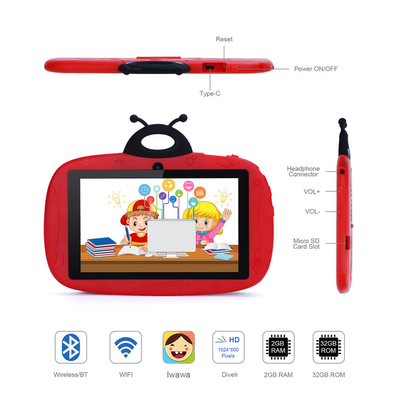 C Idea WiFi Tablet για παιδιά 7 ιντσών Smart Tablet PC για μαθησιακό βρέφος με θήκη CM76