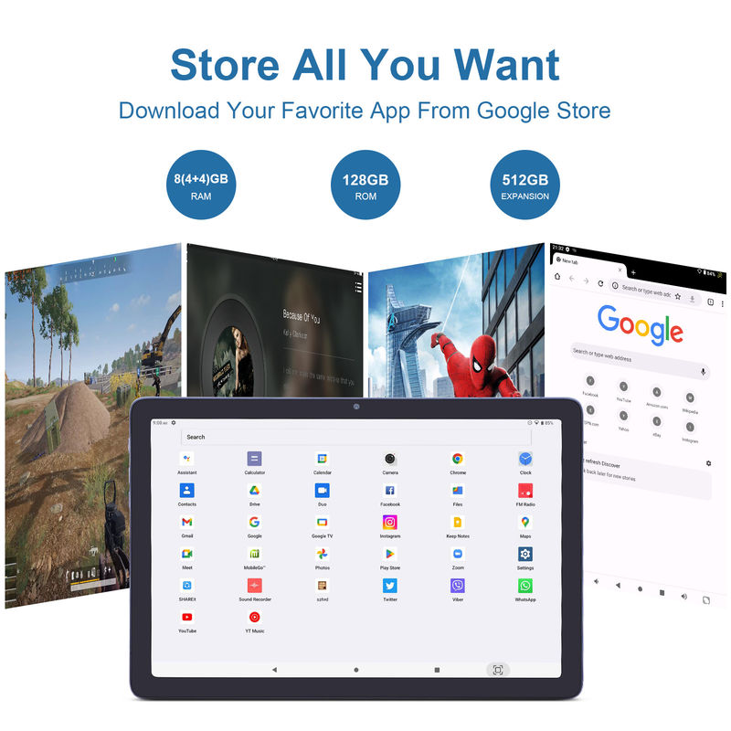 C Idea 10,1 ιντσών Android 12 Tablet 8GB RAM 128GB ROM Μοντέλο CM1200