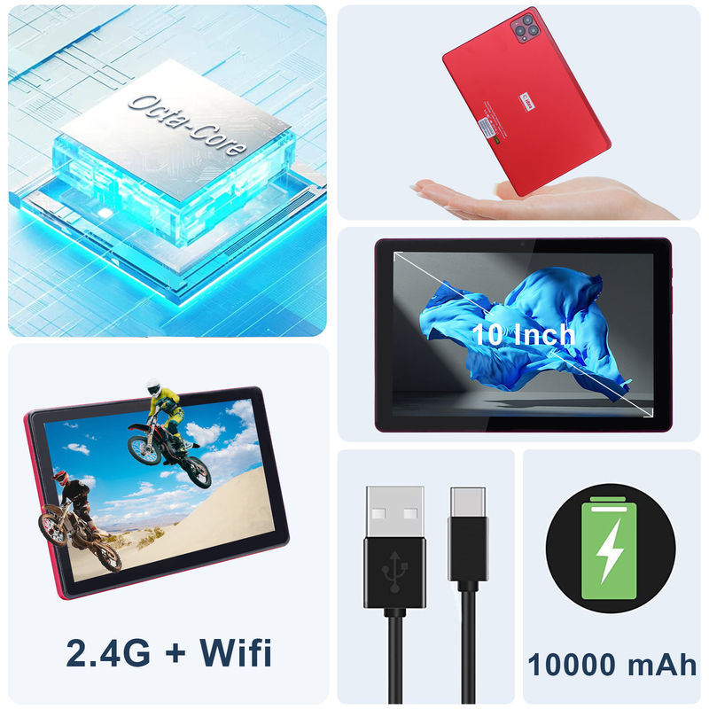 C Idea 10 ιντσών Android 12 Tablet 8GB RAM 256GB ROM Μοντέλο CM8000PLUS Κόκκινο