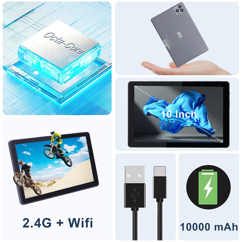 C Idea 10 ιντσών Android 12 Tablet 8GB RAM 256GB ROM μοντέλο CM8000PLUS Γκρίζο