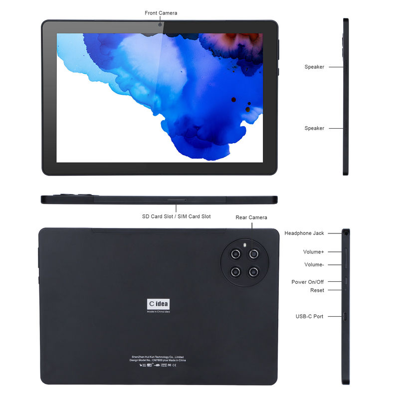 C Idea 9,7 ιντσών Android 12 Tablet 8GB RAM 512GB ROM Μοντέλο CM7800 Μαύρο