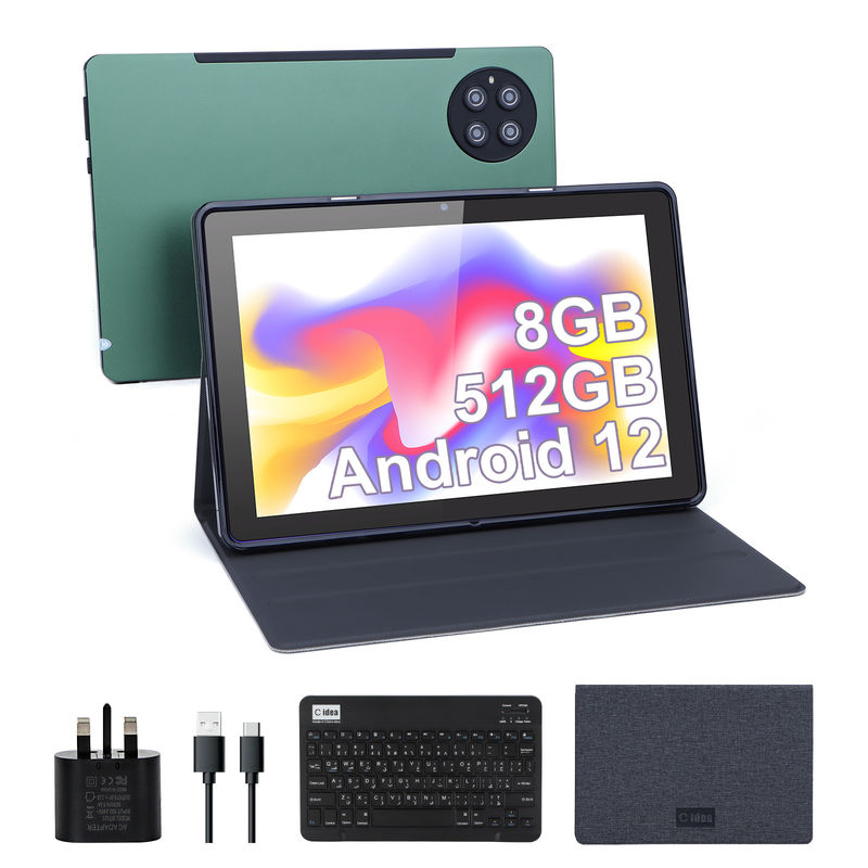 C Idea 9,7 ιντσών Android 12 Tablet 8GB RAM 512GB ROM Μοντέλο CM7800 Πράσινο
