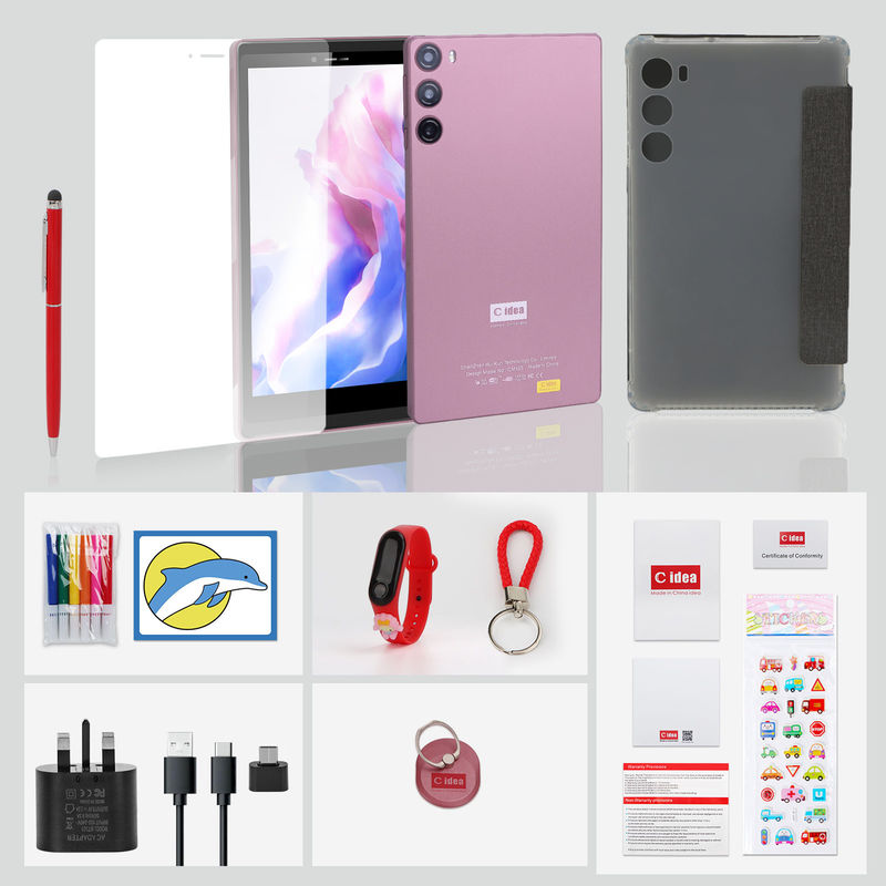 C Idea Android 12 Tablet 6GB RAM 128GB ROM με SIM 7 ιντσών Tablet PC για φοιτητές CM525 Ροζ