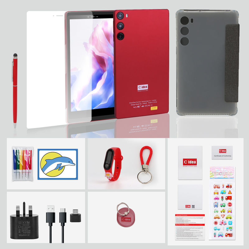 C Idea 7 ιντσών Tablet 6GB RAM 128GB ROM με SIM Android Tablet PC για φοιτητές CM525 Κόκκινο