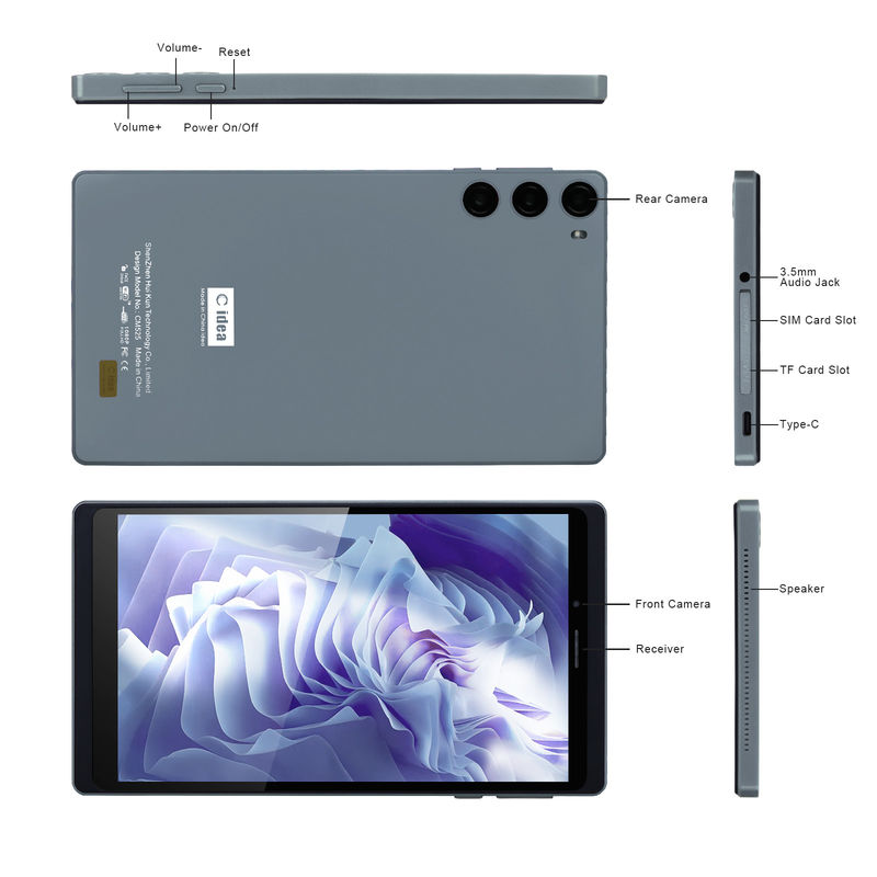 C Idea School Tablet 512GB Android 12 Με υποστήριξη SIM Smart Tablet PC CM525 Gray
