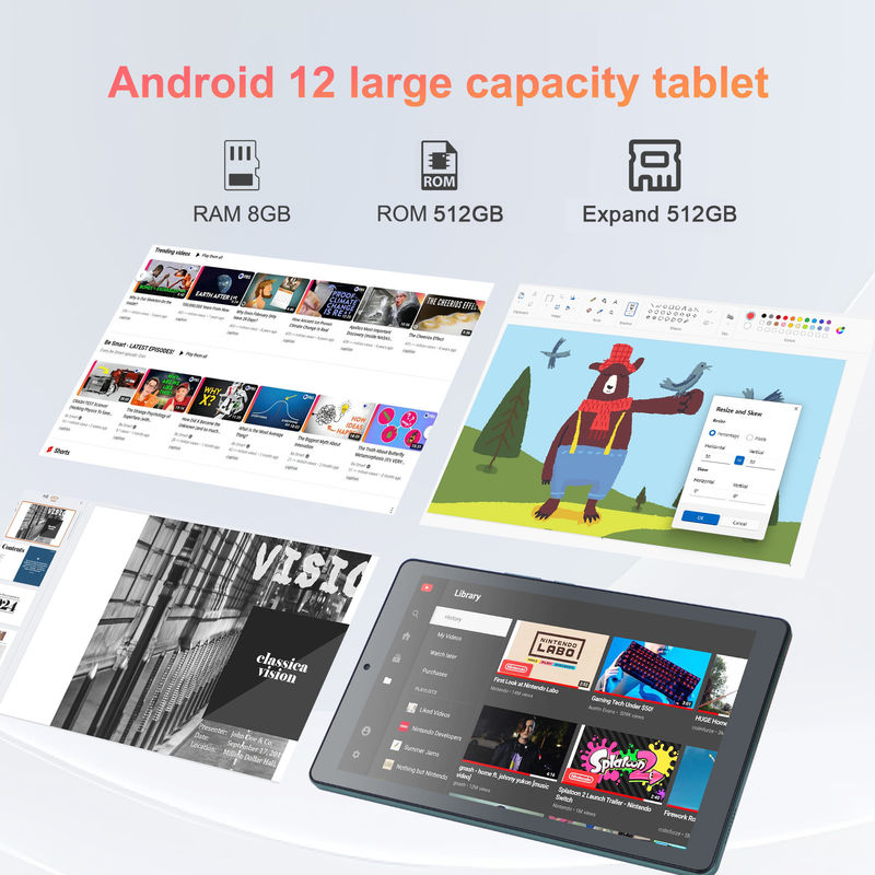 C ιδέα 9 ιντσών Android 12 Tablet 8GB RAM 512GB ROM 5MP+8MP Δύο κάμερες WIFI Tablet με SIM CM915 (πράσινο)
