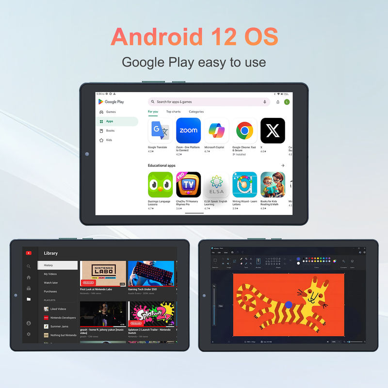 C ιδέα 9 ιντσών Android 12 Tablet 8GB RAM 512GB ROM 5MP+8MP Δύο κάμερες WIFI Tablet με SIM CM915 (πράσινο)
