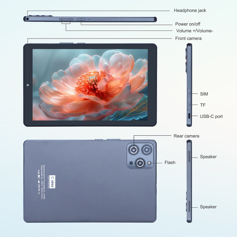 C ιδέα 9 ιντσών Android 12 Tablet 8GB RAM 512GB ROM 5MP+8MP Δύο κάμερες WIFI Tablet με SIM CM915 (Γκρι)