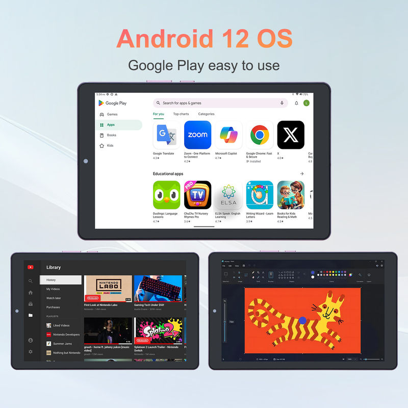 C ιδέα 9 ιντσών Android 12 Tablet 8GB RAM 512GB ROM 5MP + 8MP Δύο κάμερες WIFI Tablet με SIM CM915 (Ροζ)
