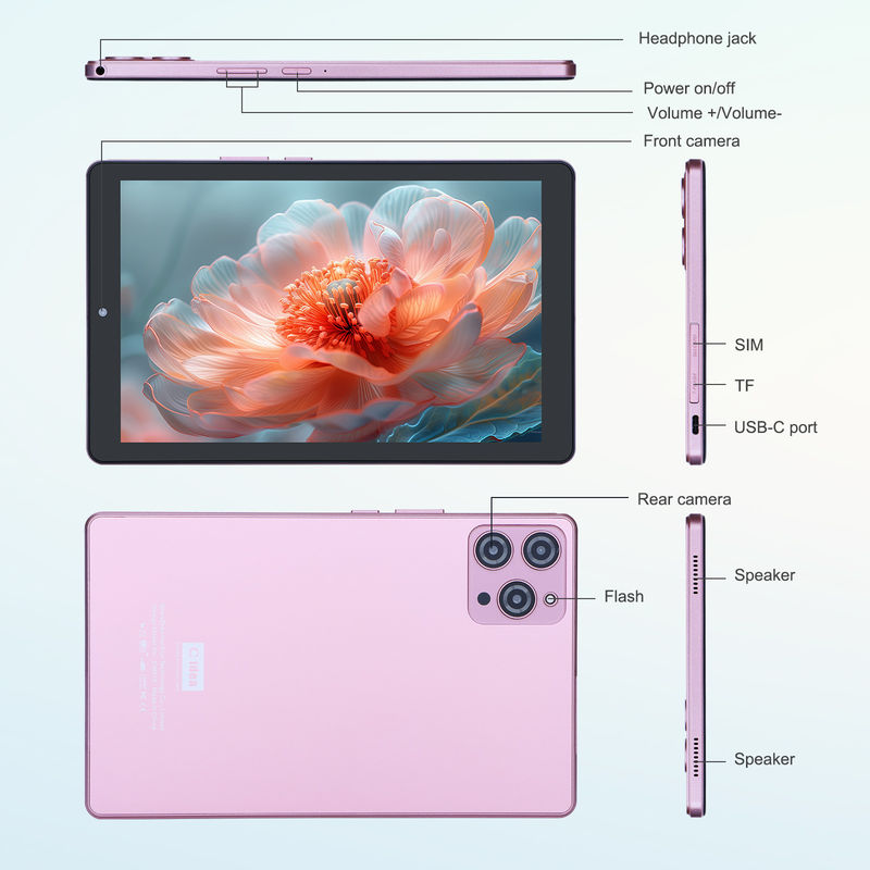 C ιδέα 9 ιντσών Android 12 Tablet 8GB RAM 512GB ROM 5MP + 8MP Δύο κάμερες WIFI Tablet με SIM CM915 (Ροζ)