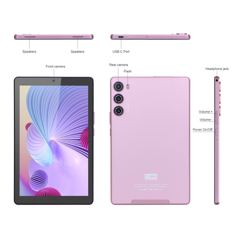 C ιδέα 9 ιντσών Tablet PC WIFI 2.4G/5G 800x1280 IPS Screen Android Tablet Υποστήριξη τηλεφωνικών κλήσεων με διπλή κάμερα ((Ροζ)