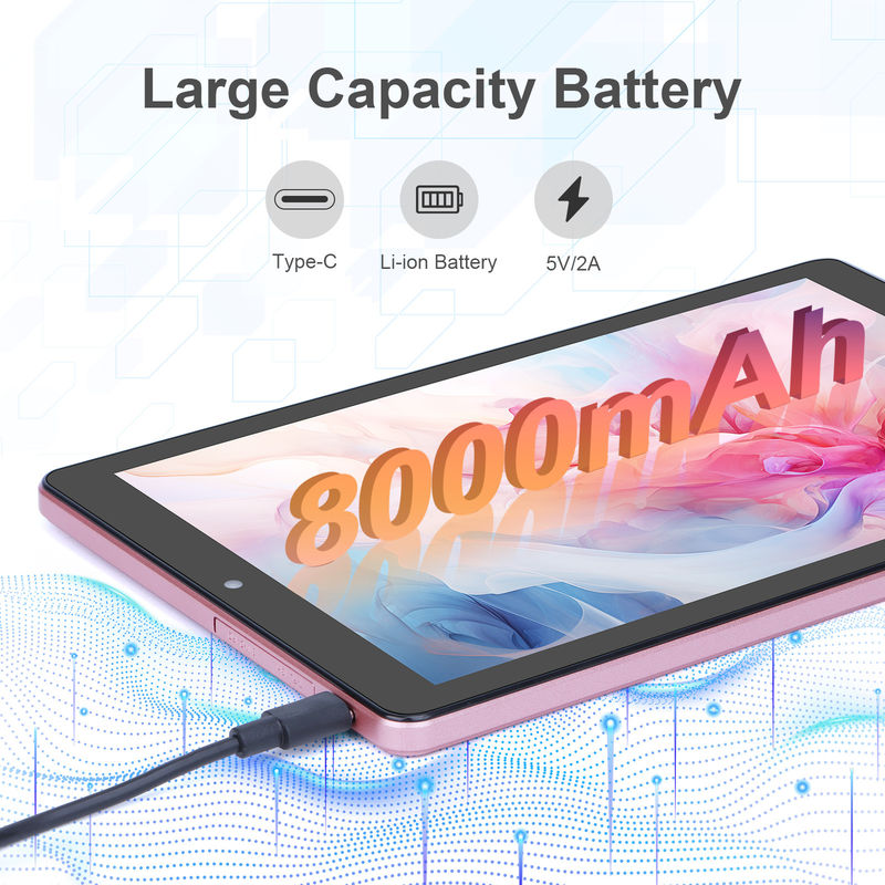 C ιδέα 9 ιντσών Tablet PC WIFI 2.4G/5G 800x1280 IPS Screen Android Tablet Υποστήριξη τηλεφωνικών κλήσεων με διπλή κάμερα ((Ροζ)