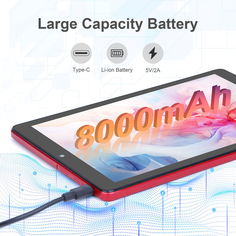 C ιδέα 9 ιντσών Tablet PC WIFI 2.4G/5G 800x1280 IPS Screen Android Tablet Υποστήριξη τηλεφωνικών κλήσεων με διπλή κάμερα ((Κόκκινο)