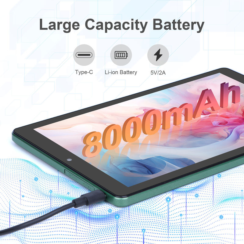 C ιδέα 9 ιντσών Tablet PC WIFI 2.4G/5G 800x1280 IPS Screen Android Tablet Τηλεφωνική υποστήριξη κλήσης με διπλή κάμερα ((Πράσινο)