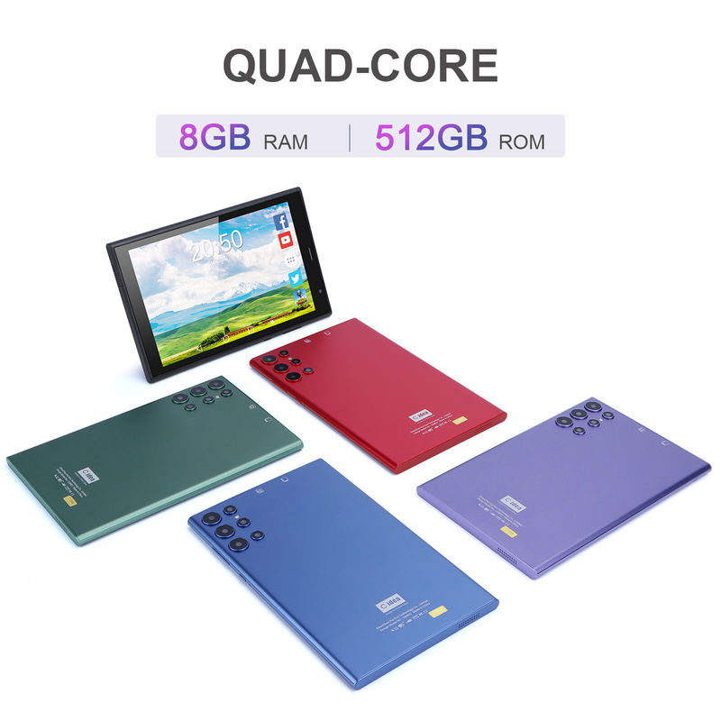 C idea 8 ιντσών Android Tablet PC 8GB RAM 512GB ROM Quad Core 800*1280 HD Ταμπλέτες με WIFI/SIM Card CM822 (Μαύρο)