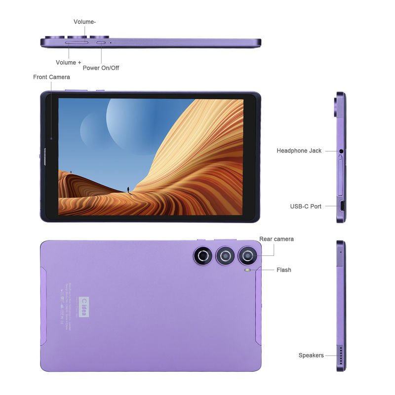 C idea 8 ιντσών Android Tablet Pc κατασκευαστής με Android 12 Quad Core 8GB + 512GB Αποθήκευση IPS HD οθόνη CM835 ((φύλλα)