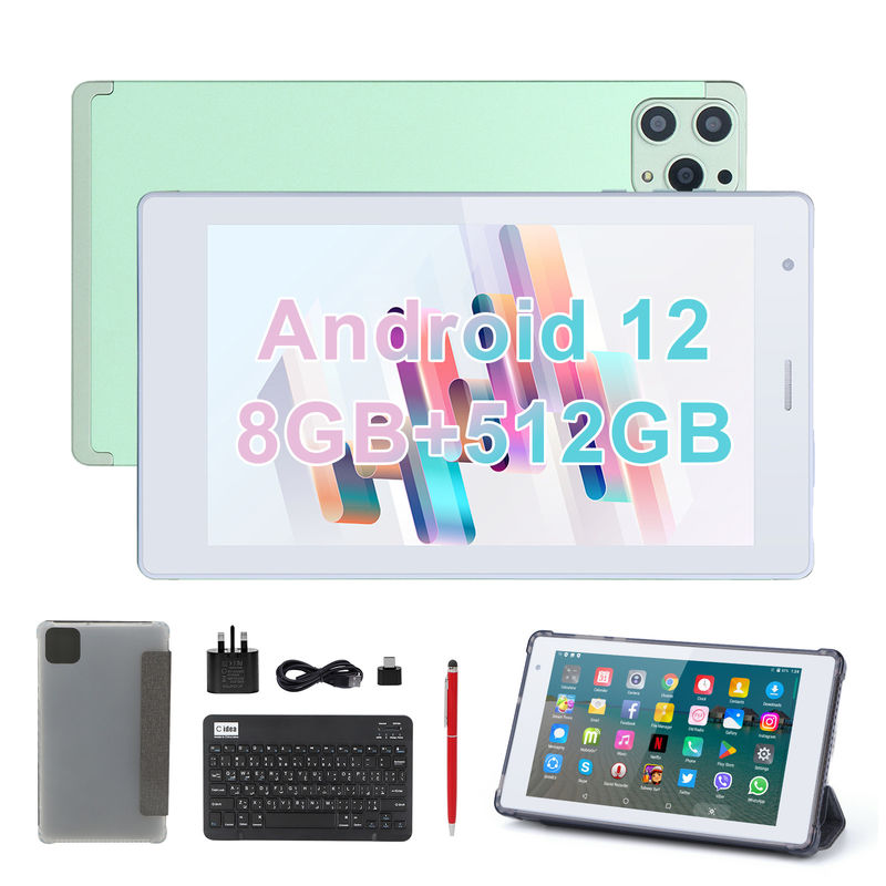 C ιδέα 7 ιντσών Android Smart Tablets 8+512GB Quad Core WiFi Tablet HD Εικονική οθόνη CM513 ((πράσινο)