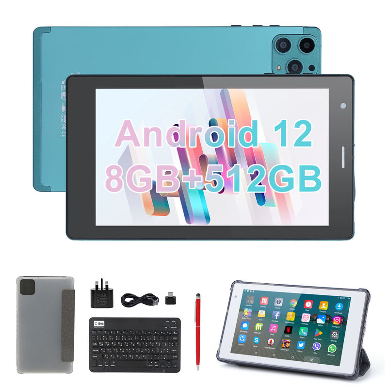 C ιδέα 7 ιντσών Android Smart Tablets 8+512GB Quad Core WiFi Tablet HD Εικονική οθόνη CM513 ((Μπλε)
