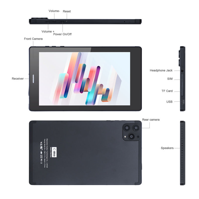 C ιδέα 7 ιντσών Android Smart Tablets 8+512GB Quad Core WiFi Tablet HD Εικονική οθόνη CM513 ((Μαύρο)