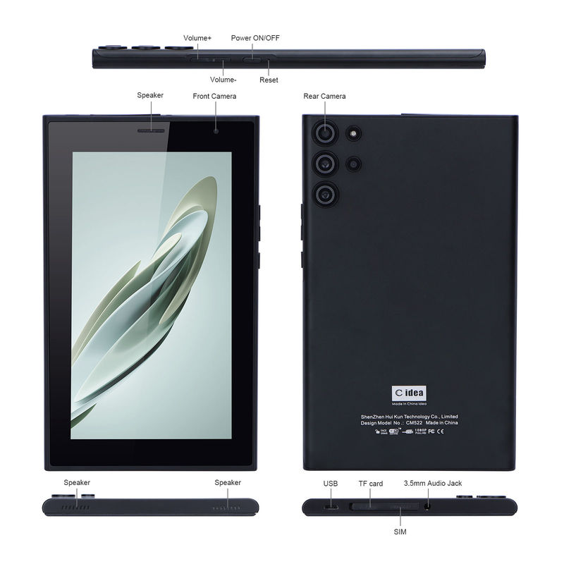 C idea Φορητό 7 ιντσών Tablet με μπλε οθόνη WiFi 32GB+32GB Διπλή κάμερα για δώρο CM522 Μαύρο