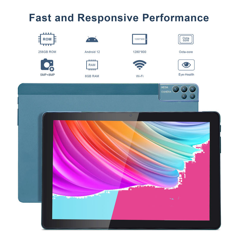 C Idea 256ROM 10 ιντσών Tablet PC Διπλή κάμερα 5MP + 8MP Quad Core με πληκτρολόγια Κουτί CM7000 Μπλε
