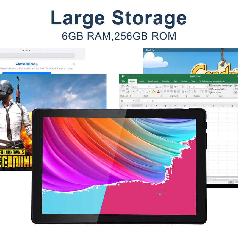 C idea 800x1280 IPS 10 ιντσών Tablet PC με θήκη 256GB ROM Quad Core Dual 5MP+8MP Κάμερα HD IPS οθόνη CM7000 Μαύρο