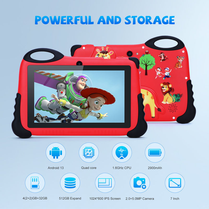 C Idea Android 13 Kids Tablet 4+32GB Εκπαιδευτικό Ταμπλέτ για Φοιτητές Διπλή κάμερα CM92
