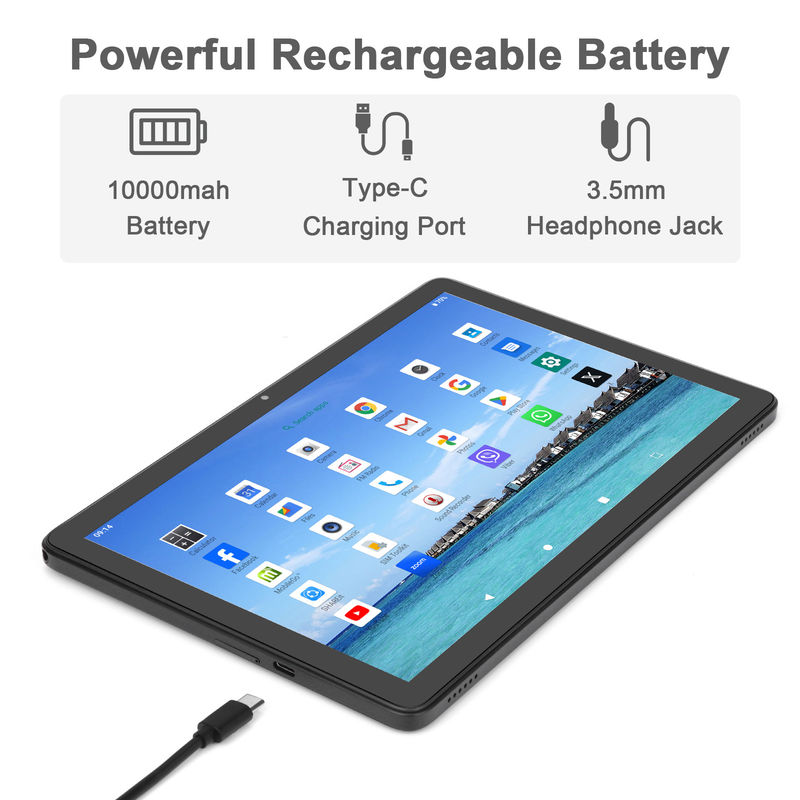 C Idea 512GB Αποθήκευση 5G WiFi Εικονική οθόνη 10.1 ιντσών Tablet με SIM για το σχολείο CM8800plus