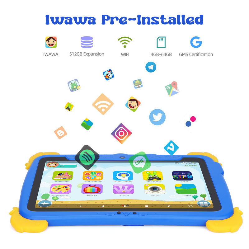 C idea Kids Tab 10,1 ιντσών Android 13 Tablet για παιδιά 4GB RAM 64GB ROM Προστασία ματιών Πατητή οθόνη για παιδιά 3-8 ετών