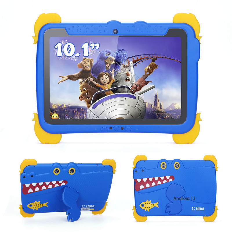 C idea Kids Tab 10,1 ιντσών Android 13 Tablet για παιδιά 4GB RAM 64GB ROM Προστασία ματιών Πατητή οθόνη για παιδιά 3-8 ετών