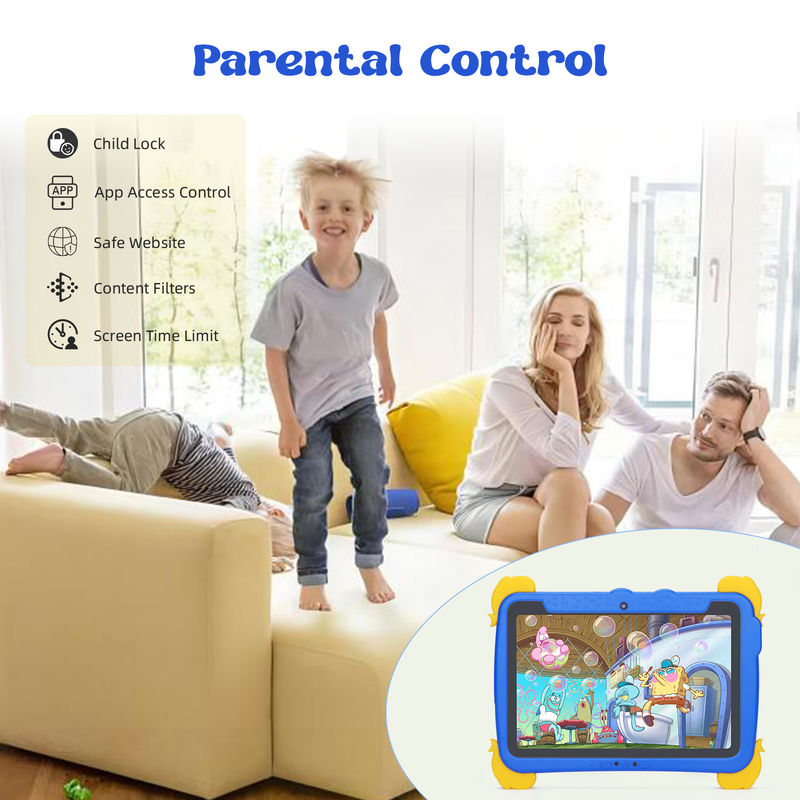 C idea Kids Tab 10,1 ιντσών Android 13 Tablet για παιδιά 4GB RAM 64GB ROM Προστασία ματιών Πατητή οθόνη για παιδιά 3-8 ετών