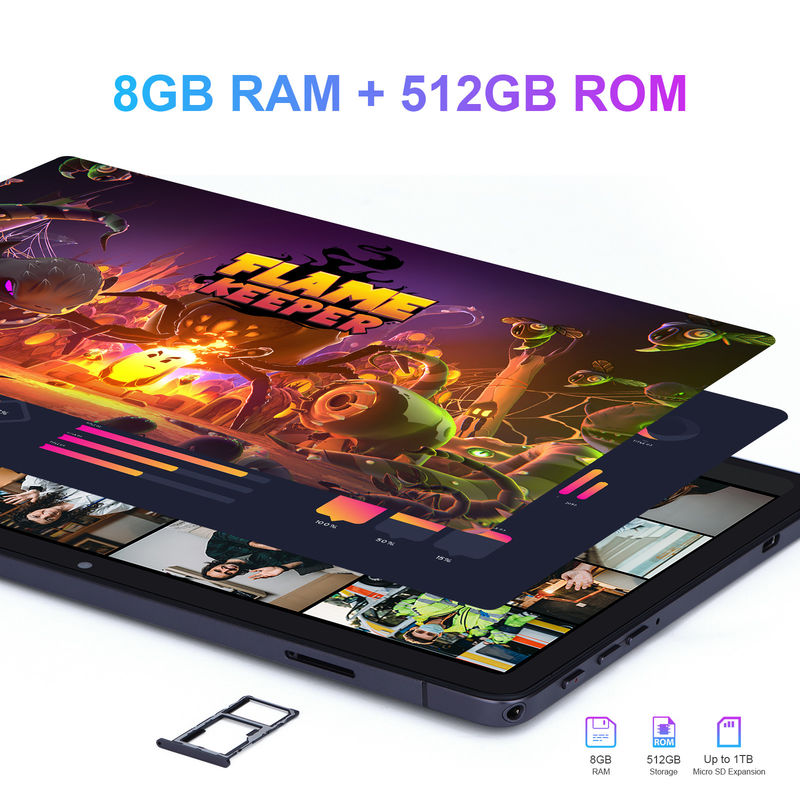 C ιδέα Android Tablet 10,1 ιντσών Διπλή κάμερα 8GB RAM 512GB WIFI 5G Tablet με ποντίκι πληκτρολογίου Υποστήριξη SIM για το σχολείο