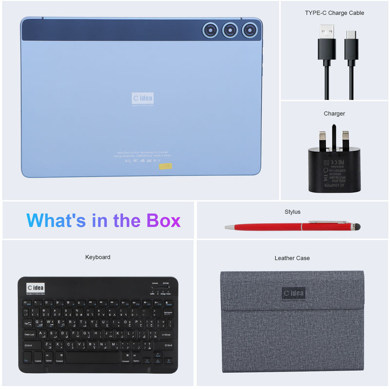 C idea Android Tablet 10,1 ίντσες Μεγάλη οθόνη 8GB RAM 512GB WIFI 5G Tablet με ποντίκι πληκτρολογίου Υποστήριξη SIM για φοιτητή