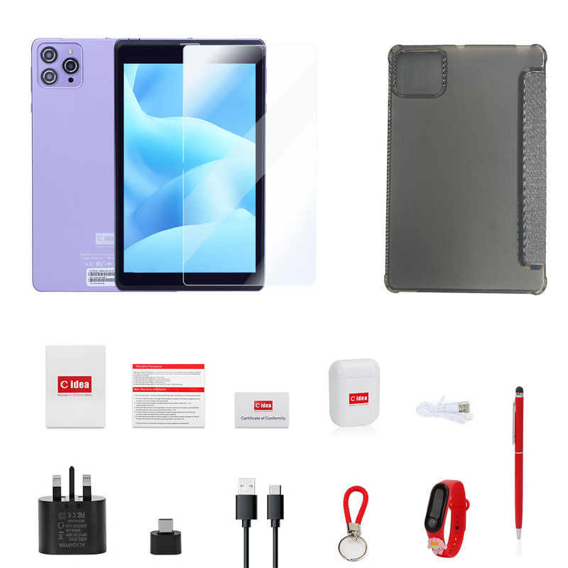 C Idea Portable 8 In Android Tablet PC 8GB RAM 512 GB Android 12 Tablet IPS HD οθόνη τετραπλό πυρήνα CM818-Πορφυρό