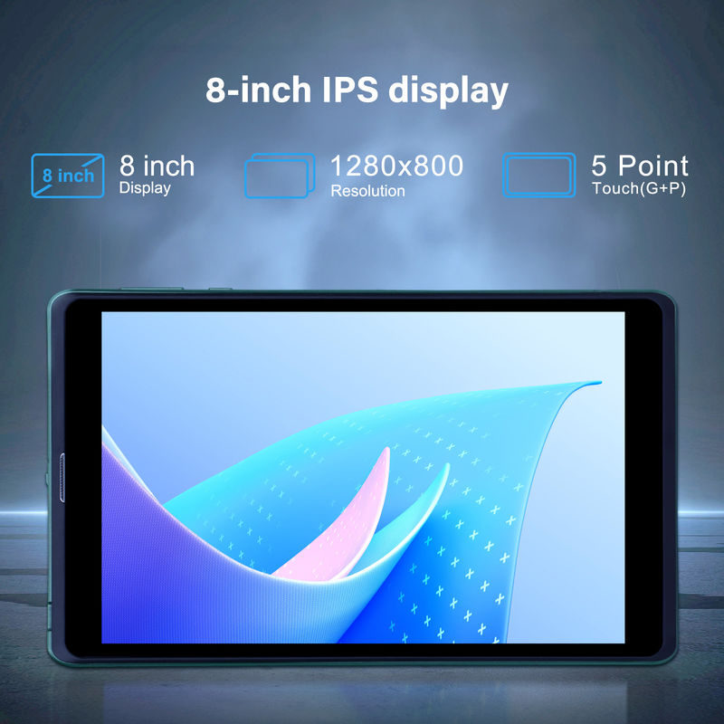 C ιδέα 8 ιντσών Android Tablet PC με Android 12 λειτουργικό σύστημα Quad Core CPU 8GB RAM 512GB Αποθήκευση IPS HD οθόνη CM818-Green