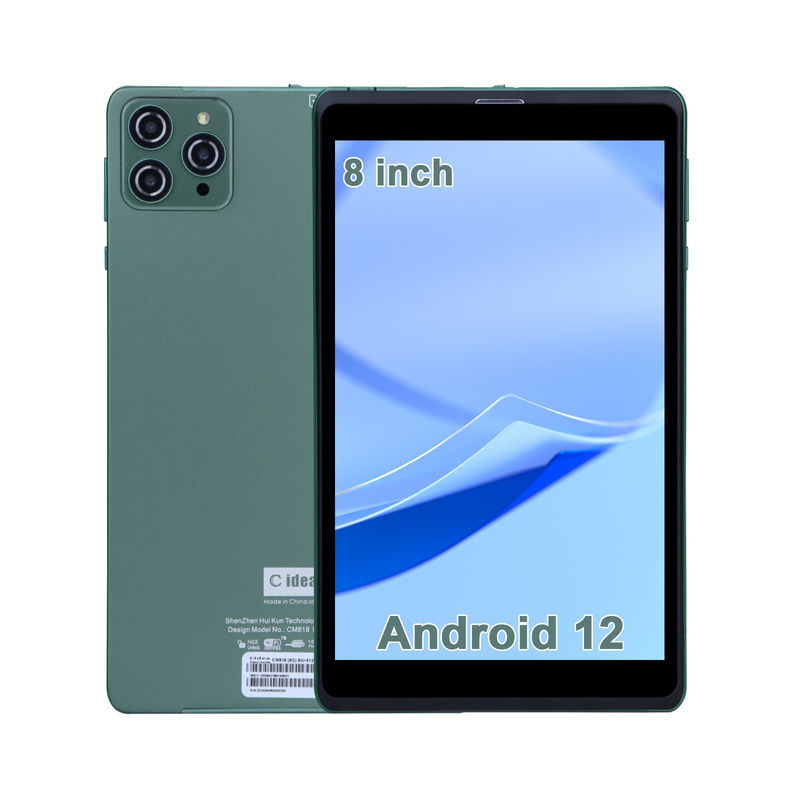 C ιδέα 8 ιντσών Android Tablet PC με Android 12 λειτουργικό σύστημα Quad Core CPU 8GB RAM 512GB Αποθήκευση IPS HD οθόνη CM818-Green
